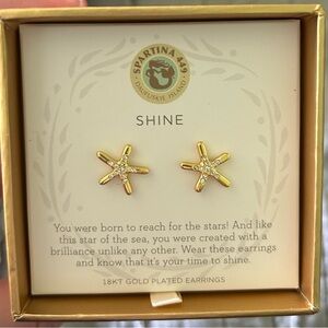 18k gold plated Starfish earrings